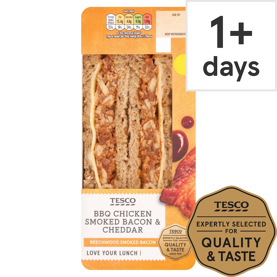 Tesco Bbq Chicken, Bacon & Cheese Sandwich