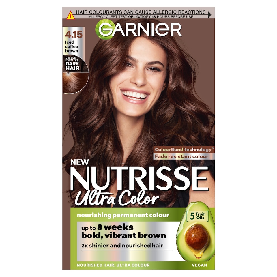 image 1 of Garnier Nutrisse Ultra Colour 4.15 Iced Coffee Permanent Hair Dye