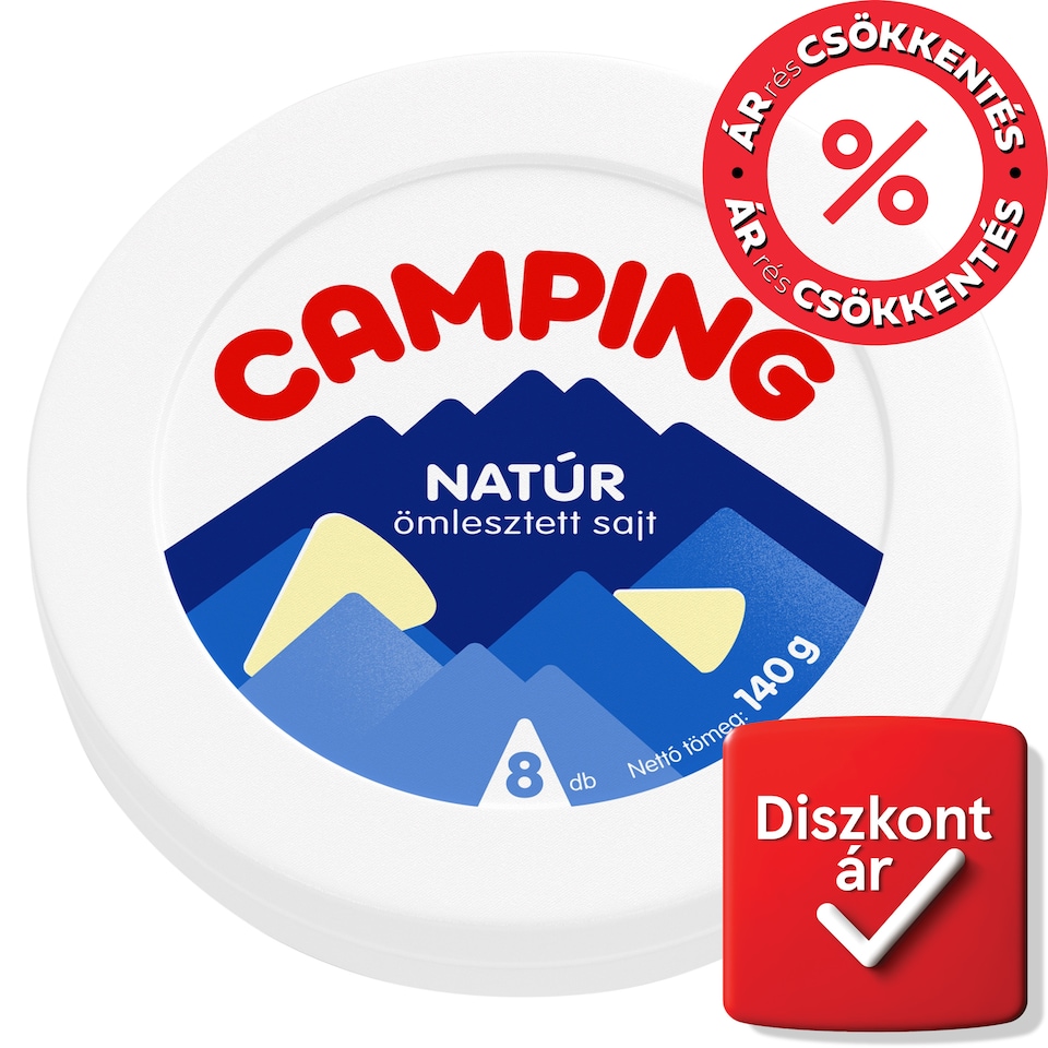 Camping natúr ömlesztett sajt 8 db 140 g