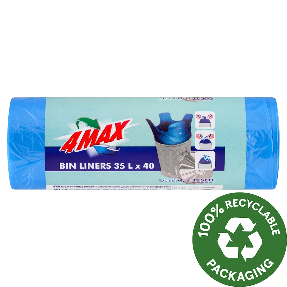 4MAX Vrecia na odpad 35 l 40 ks