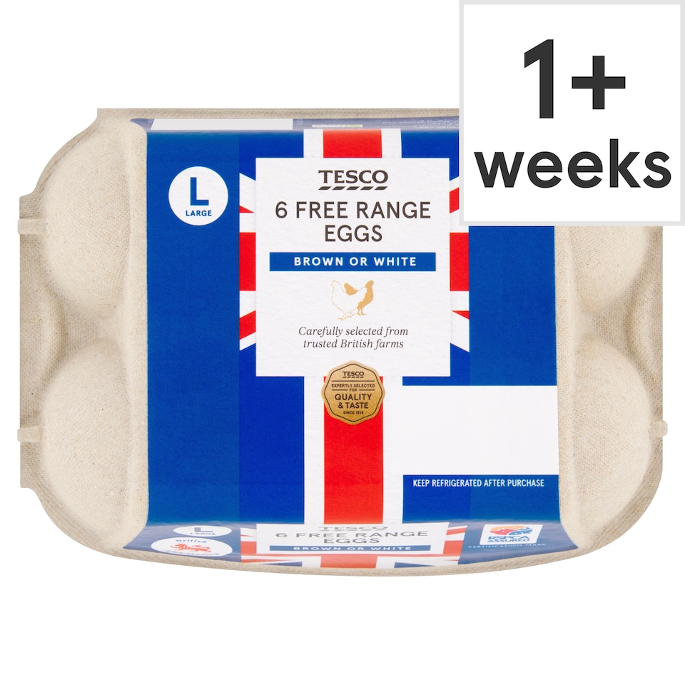 Tesco Large Free Range Eggs 6 Pack