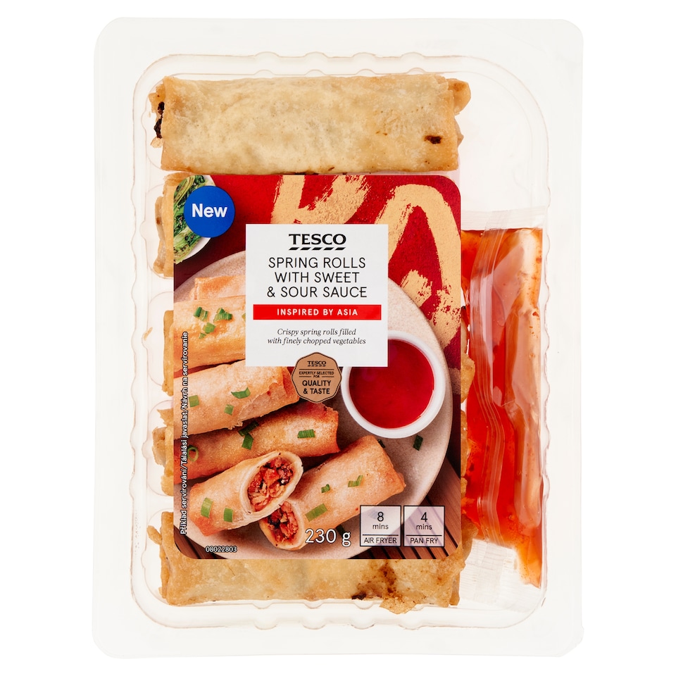 Tesco Spring Rolls with Sweet & Sour Sauce 230g