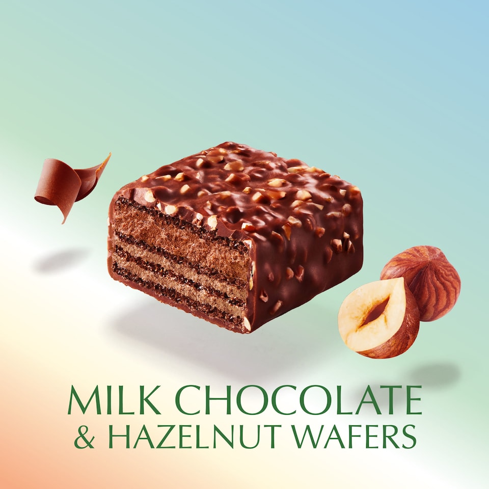 image 1 of Lindt Milk Chocolate & Hazelnut Choco Wafer Bar 30G