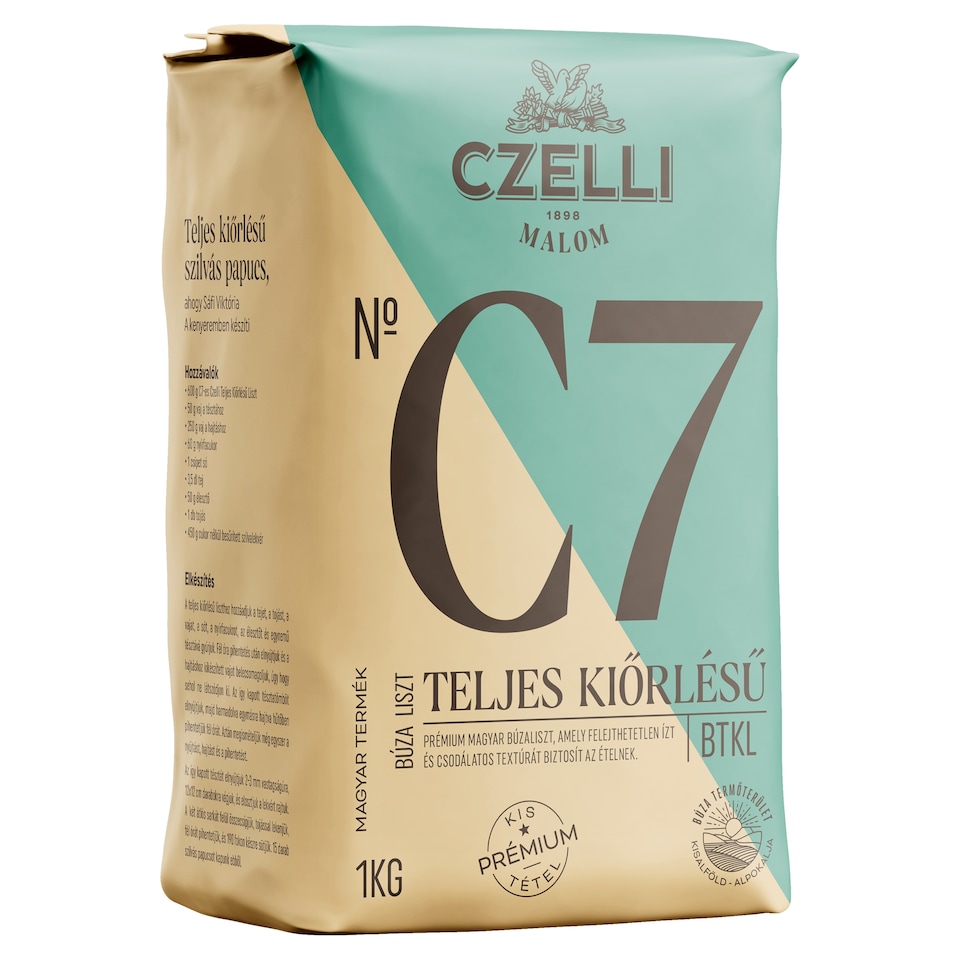 Czelli Malom N° C7 teljes kiőrlésű búzaliszt BTKL 1 kg