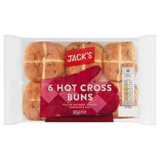 Jack's Hot Cross Buns 6 Pack