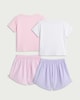image 2 of F&F Girls 2-Pack Cotton Rich Deer Print Pyjama Sets in Multi