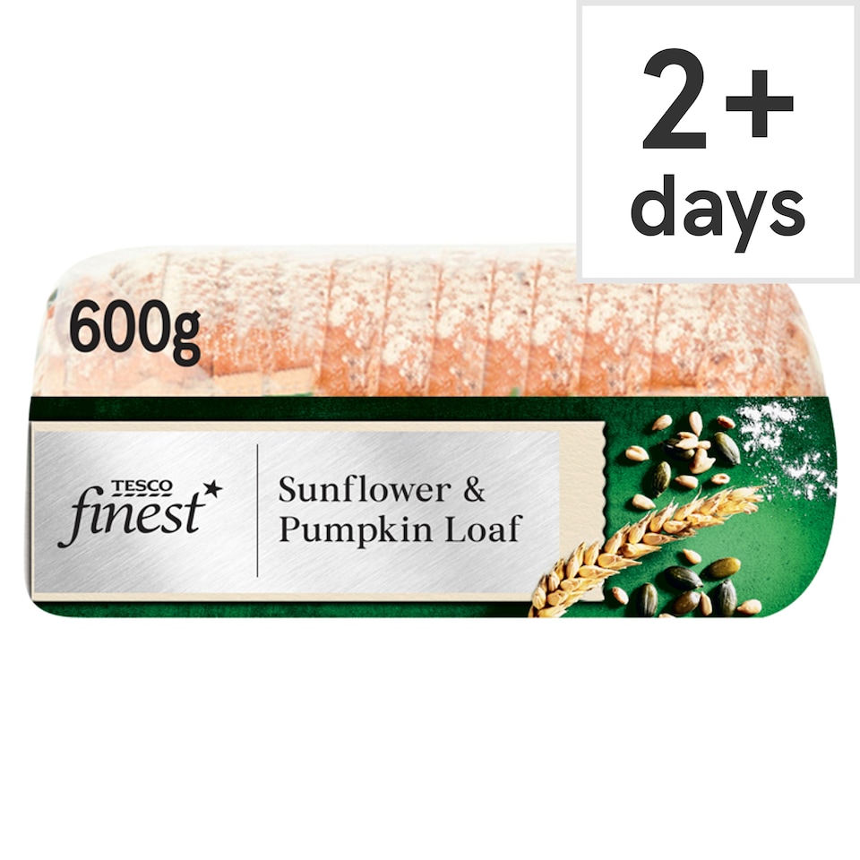 Tesco Finest Sunflower & Pumpkin Sliced White Bread Loaf 600g