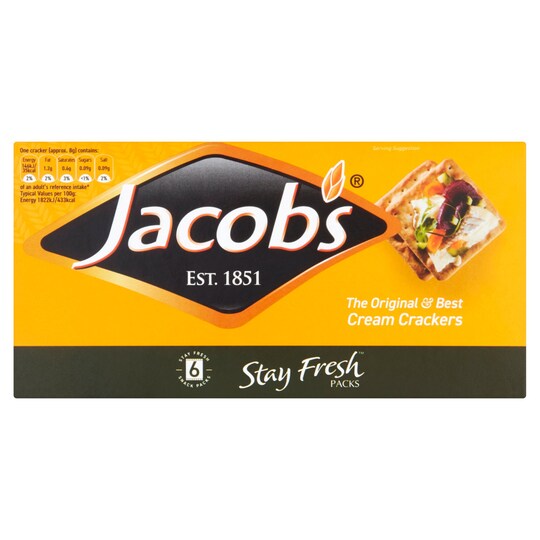 Jacobs Cream Crackers Snack Pack 6X4pk Tesco Groceries