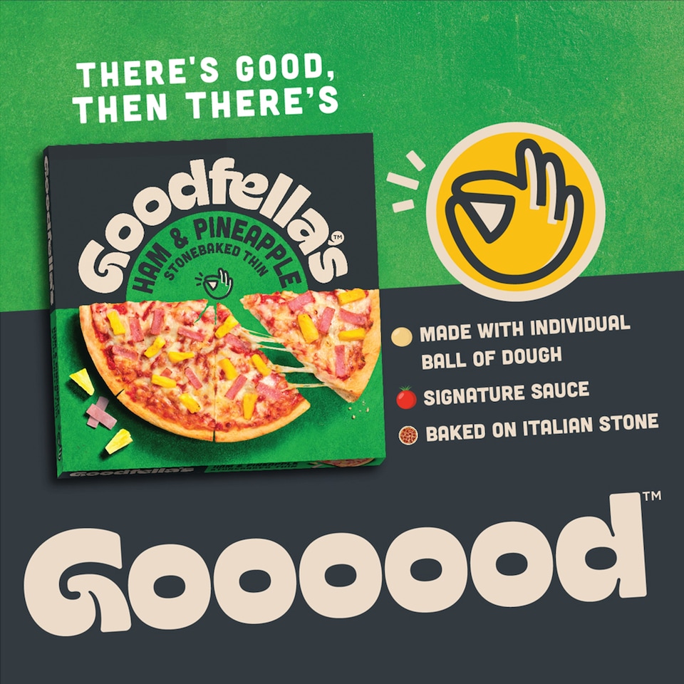 image 1 of Goodfella's Thin Crust Ham And Pineapple Pizza 365G