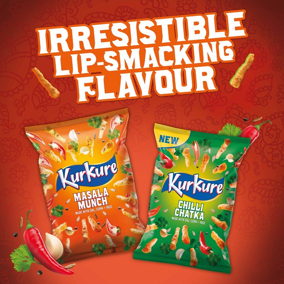 image 1 of Kurkure Chilli Chatka Sharing Bag Crisps 100g