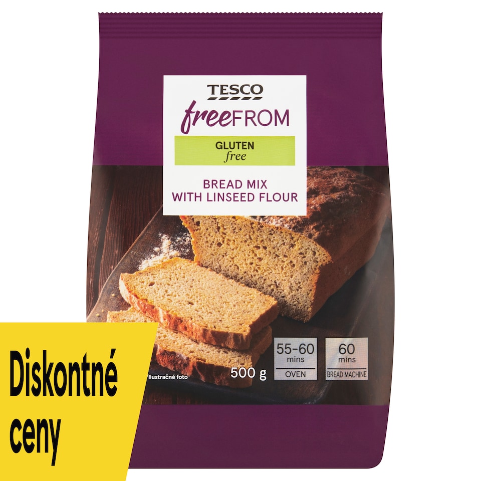 Tesco Free From Sypká zmes na prípravu chleba s ľanovou múkou 500 g