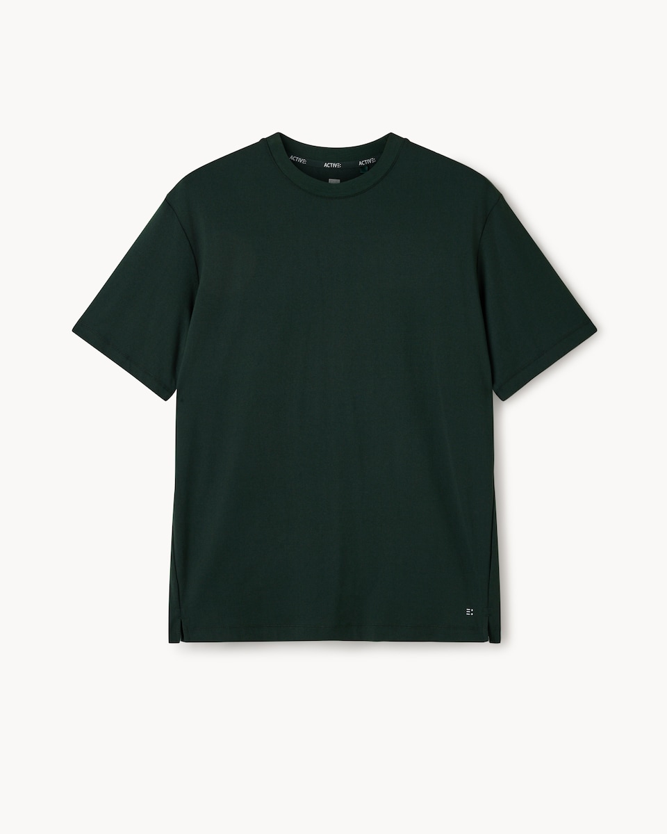 image 1 of F&F Active ULTRARUN Cotton Rich T-Shirt in Green
