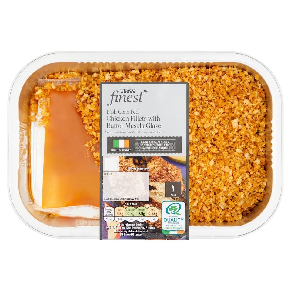 Tesco Finest Irish Corn Fed Chicken Fillets with Butter Masala Glaze 380g