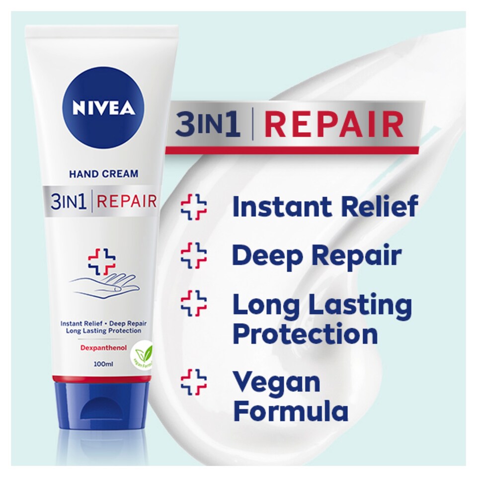 image 1 of Nivea Hand Cream 3-In-1 Repair 100Ml