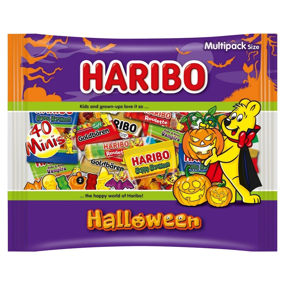 Haribo Halloween Fruit-Flavoured Gummy Candy Partly Flavored with Cola 630 g