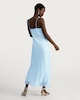 image 3 of F&F V Neck Ruffle Front Strappy Midi Dress in Blue