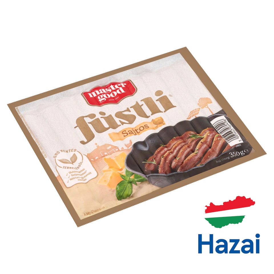 Master Good Füstli Cheesy, Smoke-Flavoured Hot Dogs Made of Chicken Meat 350 g