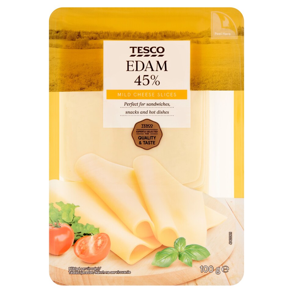 Tesco Edam Mild Cheese Slices 100 g