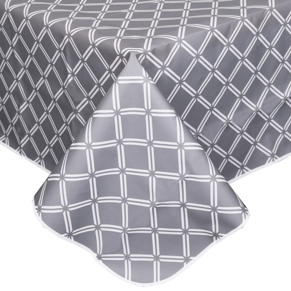 Tesco Grey Reusable Tablecloth