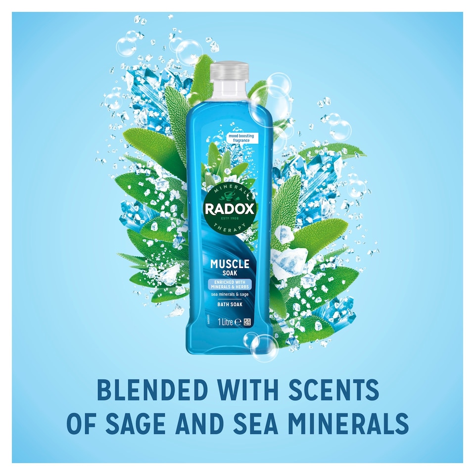 image 1 of Radox Muscle Soak Bath Soak 1L