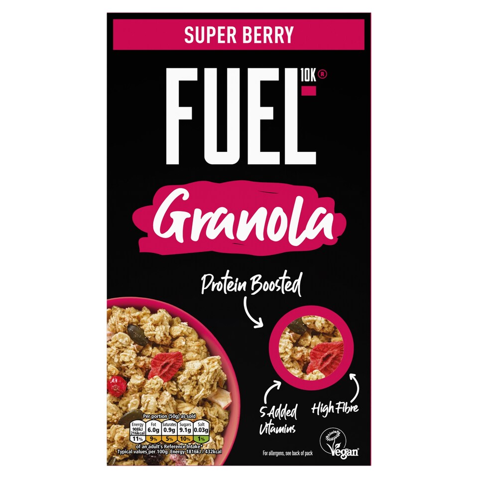 image 1 of FUEL10K Super Berry Protein Granola Breakfast Cereal 400g