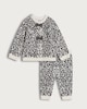 image 1 of F&F Baby 2-Piece Knitted Leopard Print Set in Grey