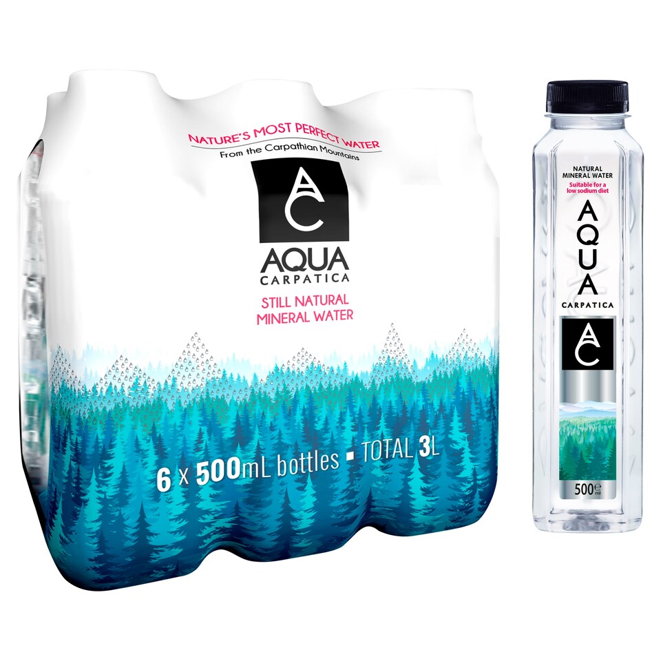 image 1 of Aqua Carpatica Still Natural Mineral Water 6X500ml