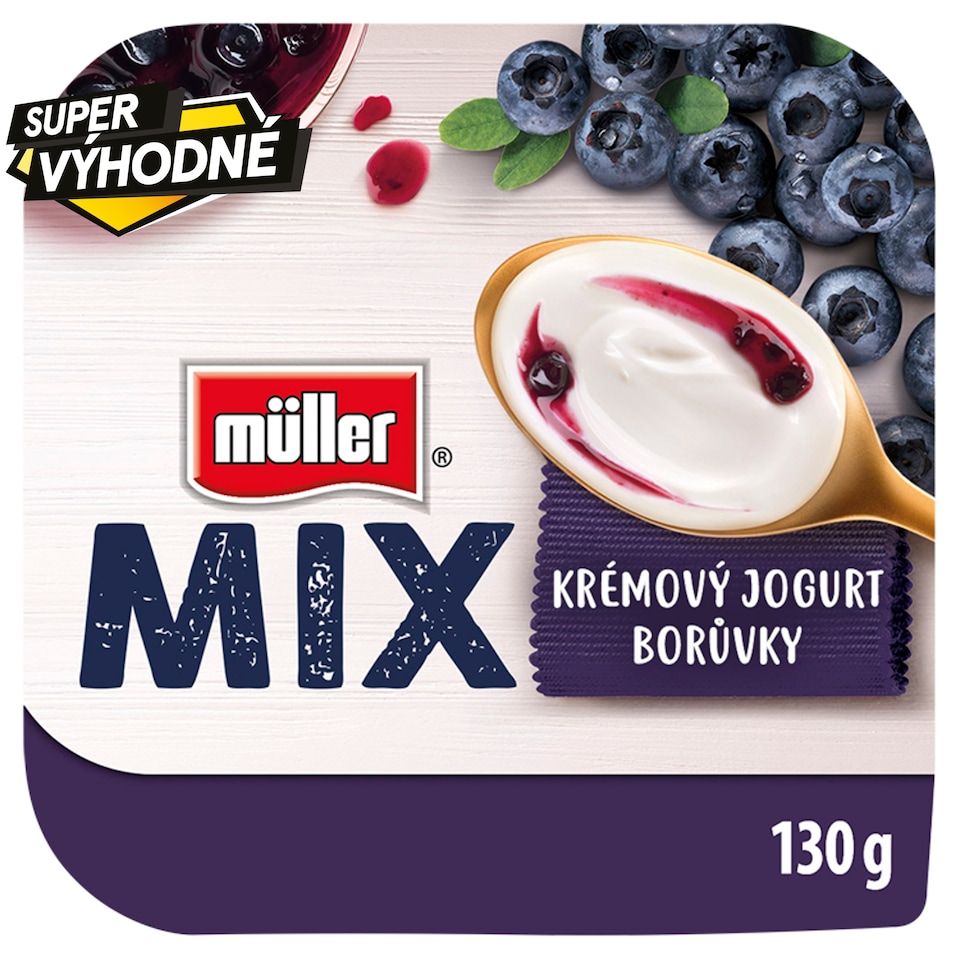 Müller Mix Jogurt s borůvkami 130g