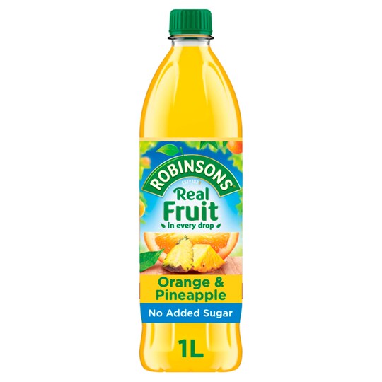 Robinsons Orange Pineapple No Added Sugar 1L Tesco Groceries