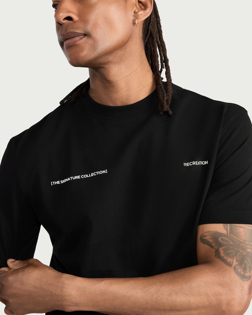 image 1 of F&F Active EVERYHOUR Pure Cotton Oversized Fit T-Shirt in Black