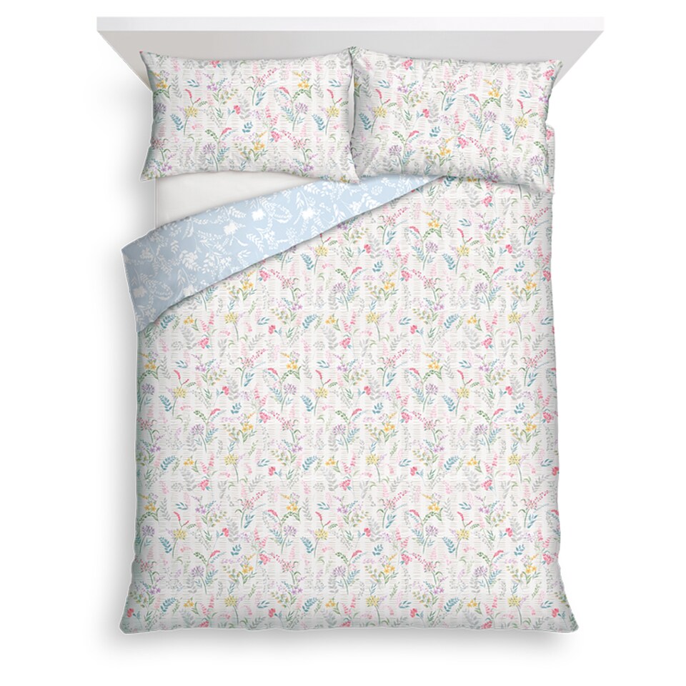 Tesco Wild Flowers Printed Seersucker Double