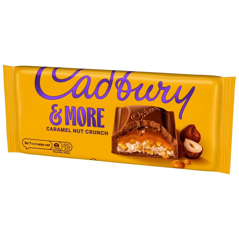 image 1 of Cadbury Dairy Milk &More Caramel Nut Crunch Chocolate Bar 200g