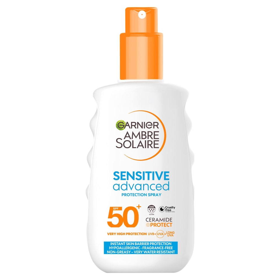 image 1 of Garnier Ambre Solaire Advanced Sensitive Spray Spf 50 150Ml
