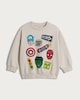 image 4 of Marvel Comics Graphic Cotton Rich Sweatshirt in Cream