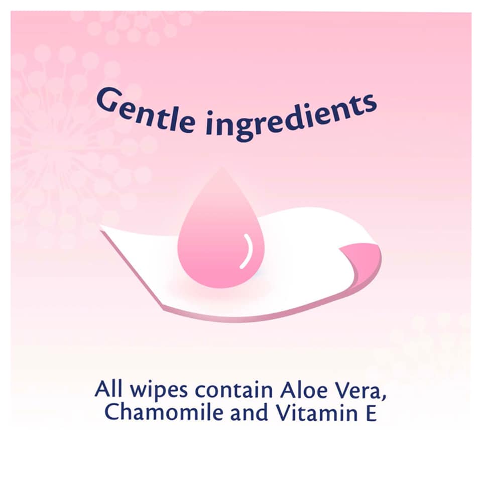 image 1 of Tesco Luxury Soft Sensitive 40 Flushable Wipes