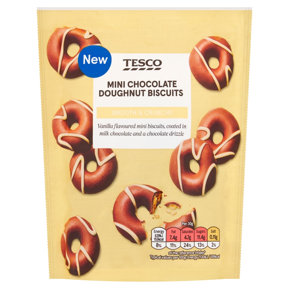 Tesco Mini Vanilla Biscuit Pouch 90g