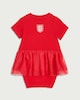 image 2 of England Pure Cotton Bodysuit with Tutu Skirt in Red