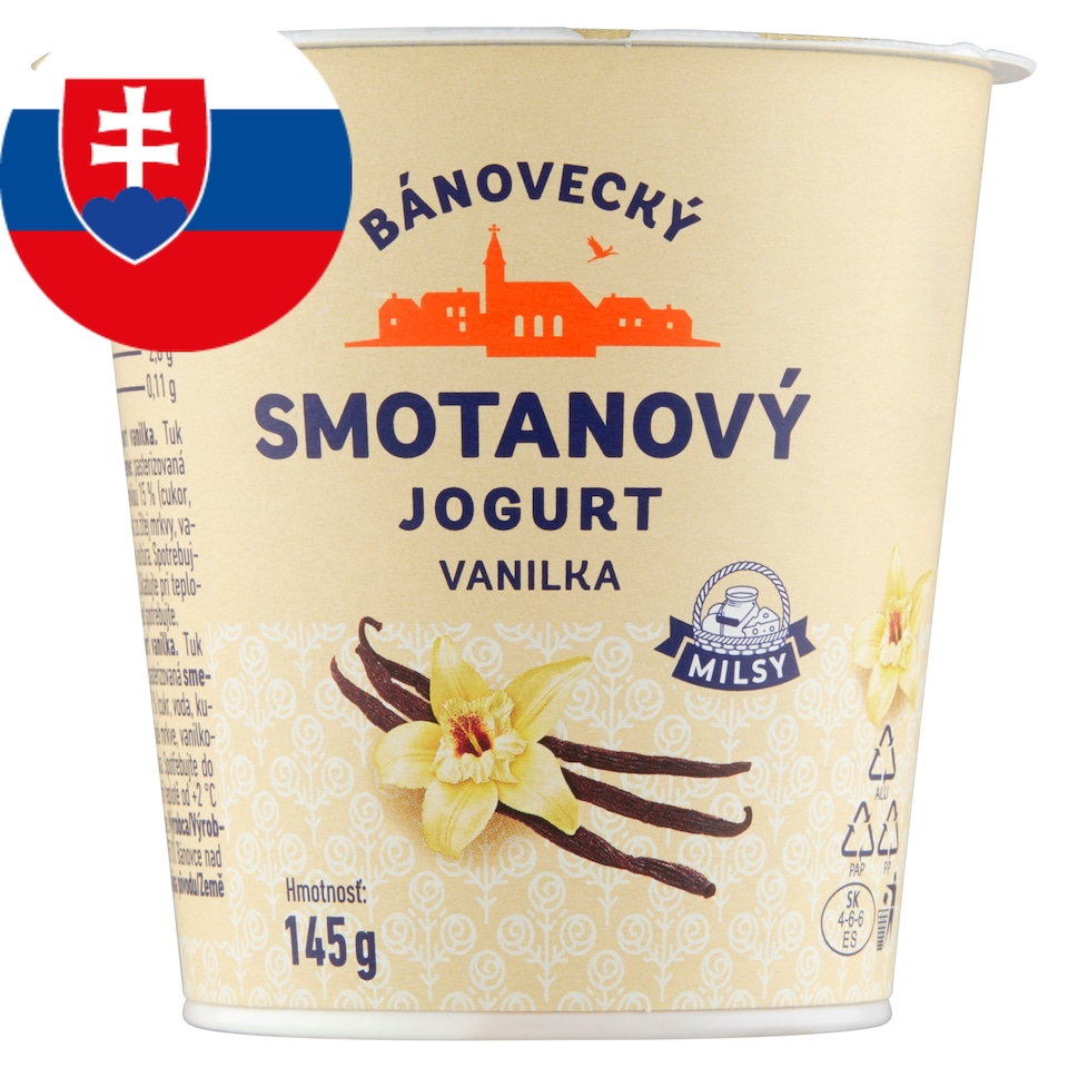 Milsy Bánovecký smotanový jogurt vanilka 145 g