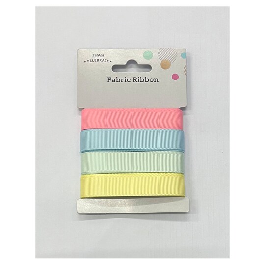 Tesco Fabric Ribbon Pastel Multipack Tesco Groceries