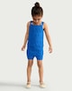image 1 of F&F Girls 2-Piece Pure Cotton Knitted Top and Shorts Set in Blue