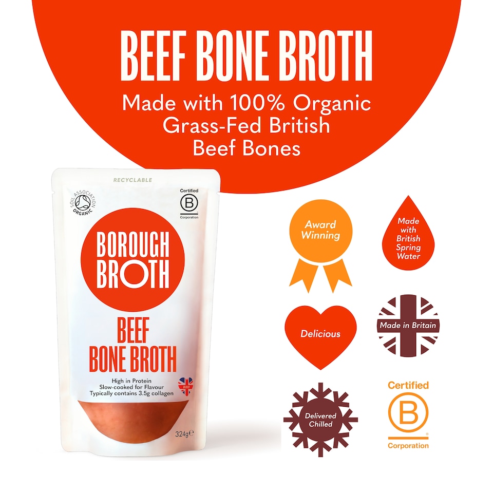 image 1 of Borough Broth Grass-Fed Organic Beef Bone Broth 324g