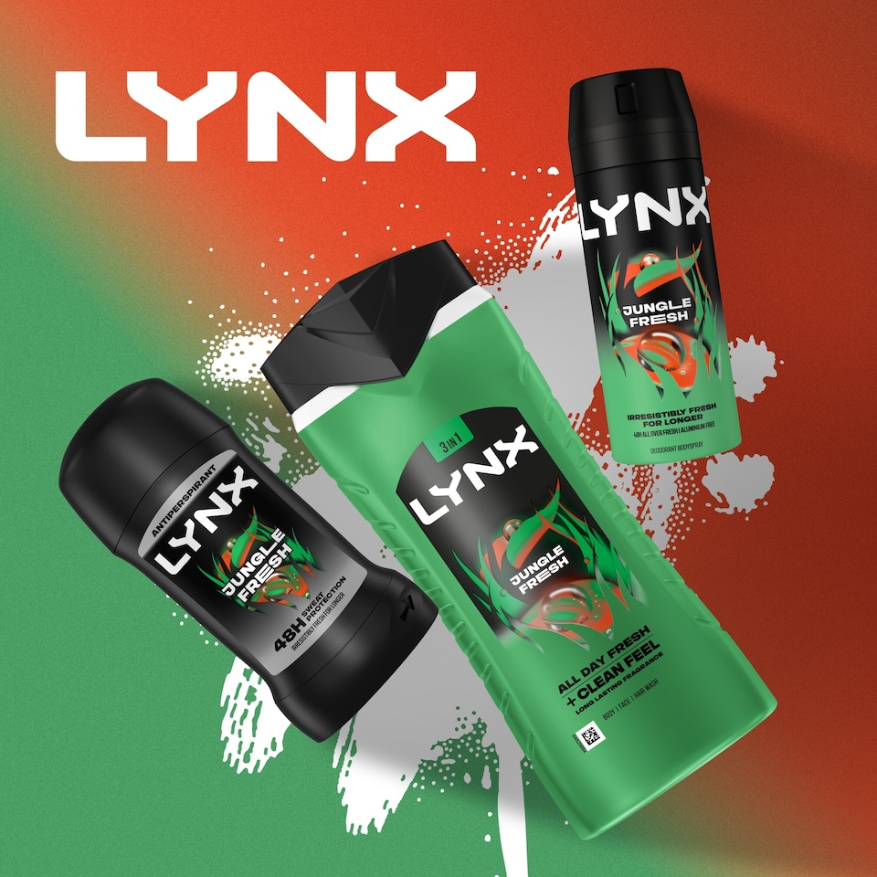 image 1 of Lynx Jungle Fresh 3 In 1 Shower Gel 500Ml