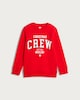 image 4 of F&F Boys Cotton Rich Christmas Crew Sweatshirt in Red