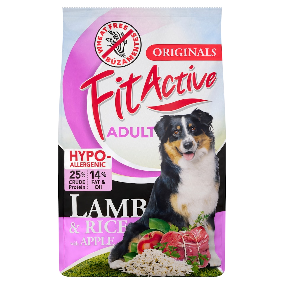 FitActive Bárány teljes értékű, búzamentes száraz eledel felnőtt kutyáknak 4 kg