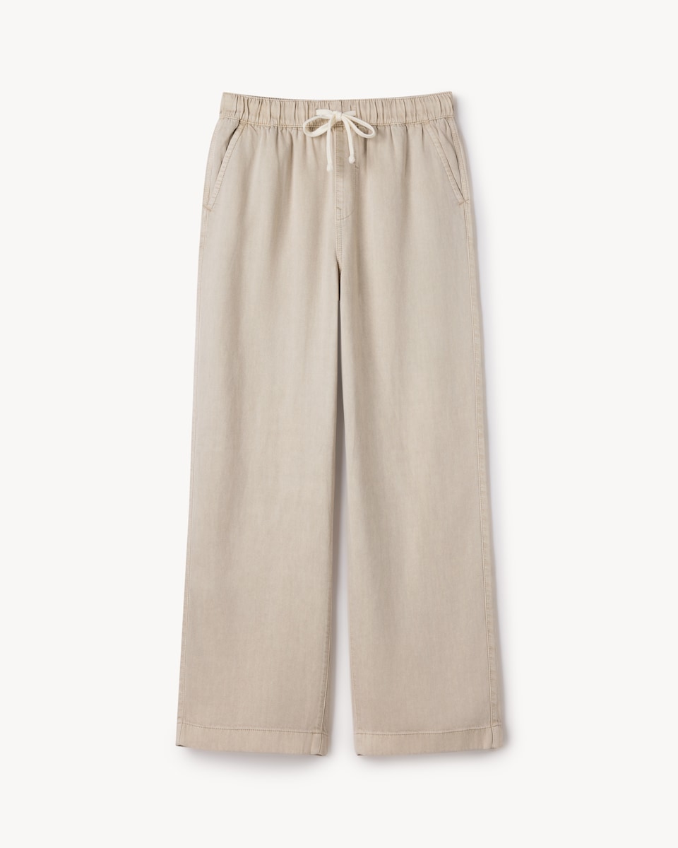 image 1 of F&F Pure Lyocell Wide Leg Trousers in Ecru
