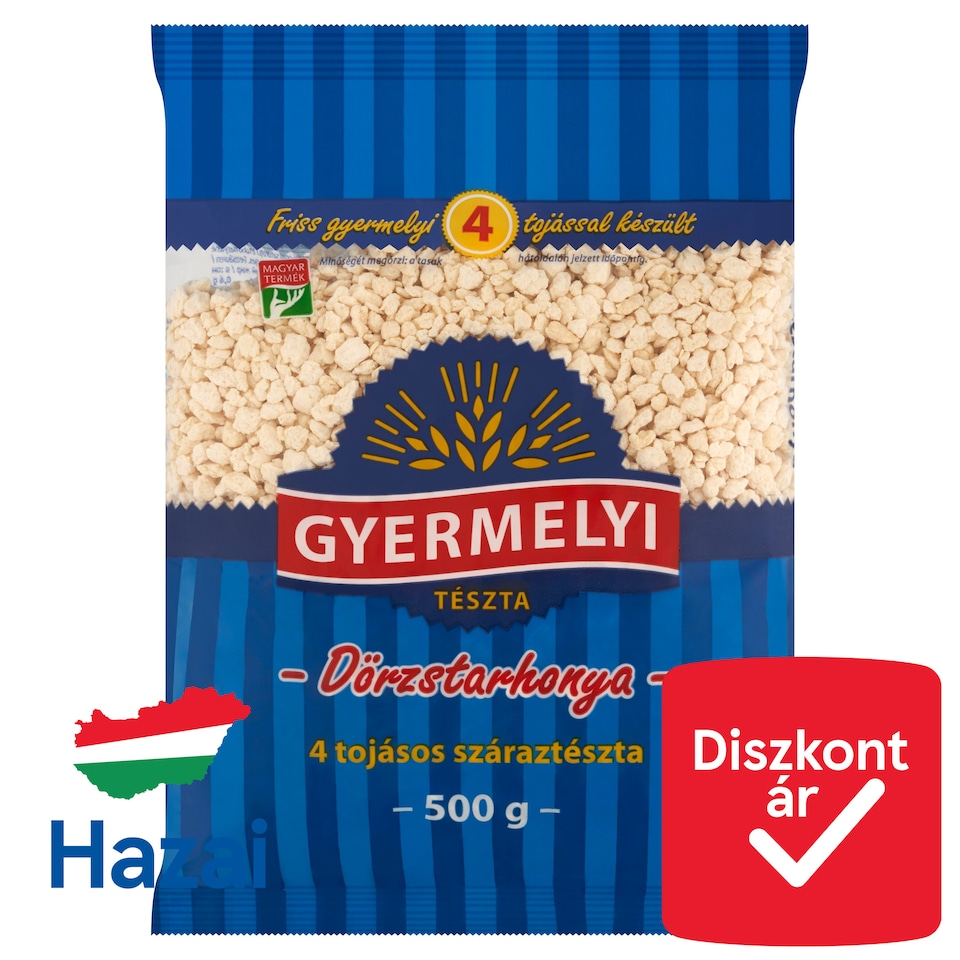 Gyermelyi dörzstarhonya 4 tojásos száraztészta 500 g