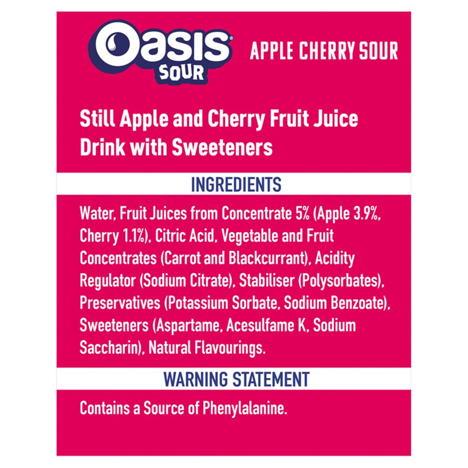 image 1 of Oasis Cherry Apple Sour 500Ml