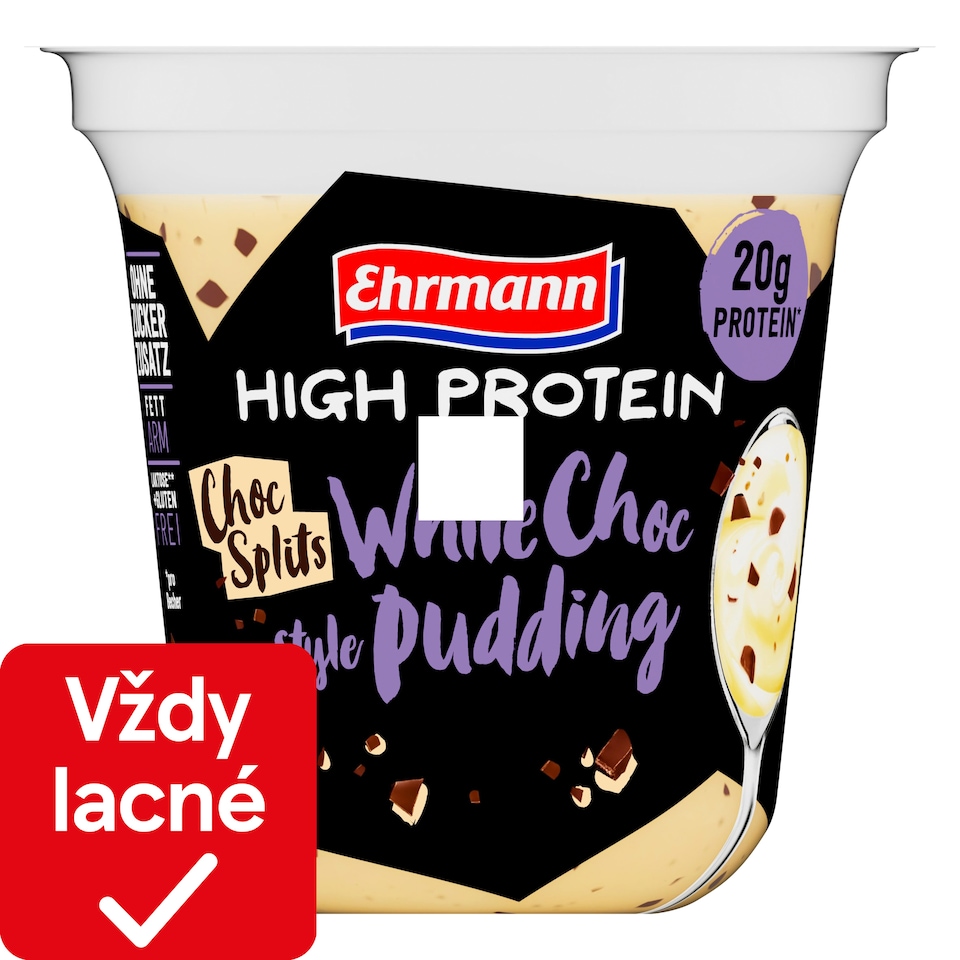 obrázok 1 z Ehrmann High Protein Pudding White Choc Style Chocsplits 230 g