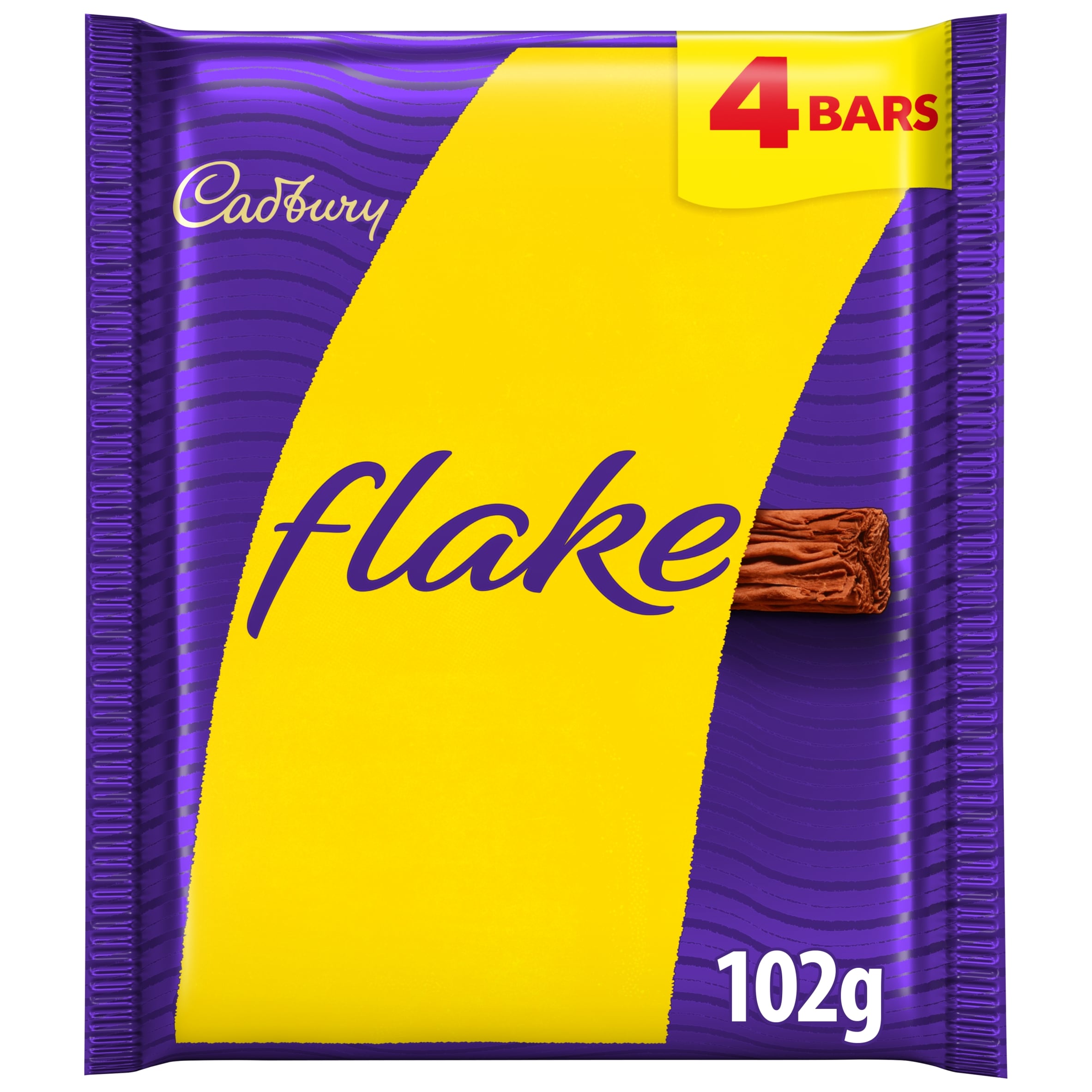 Cadbury Flake Chocolate Bar 4 Pack Multipack 102g
