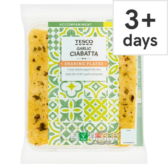 Tesco Garlic Ciabatta 135G